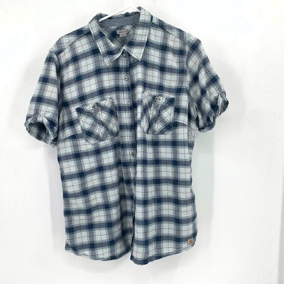 Carhartt S/S Button Front Plaid Shirt - Picture 1 of 8